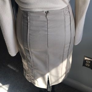 Beige Pencil Skirt